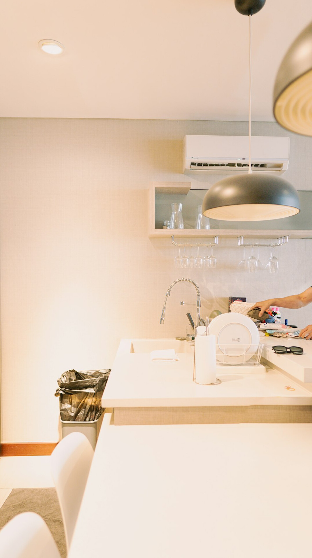 organized kitchen counter